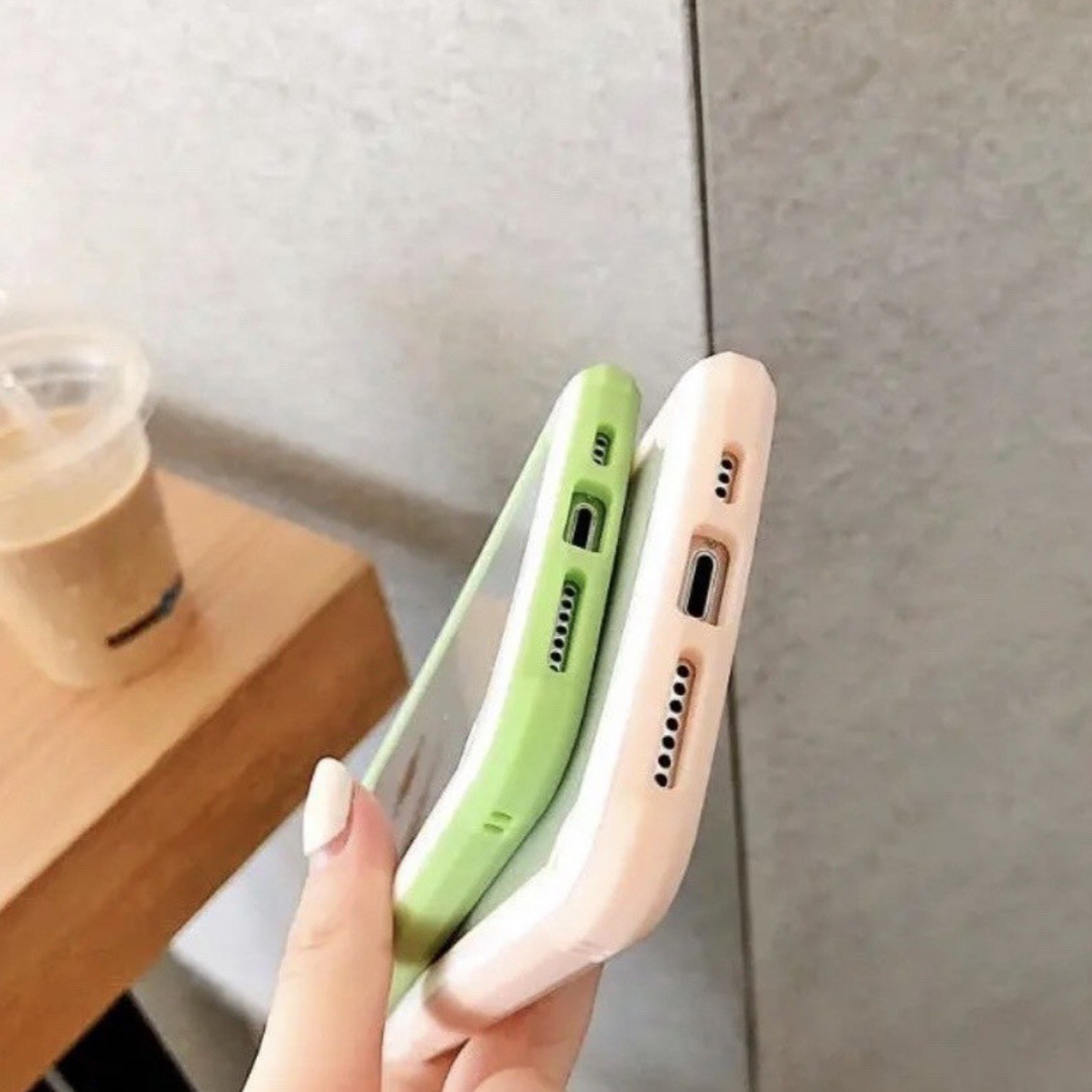 iPhone(アイフォーン)の【iPhoneX/XS】イエロー iPhoneケース 大人気 シンプル フレーム スマホ/家電/カメラのスマホアクセサリー(iPhoneケース)の商品写真