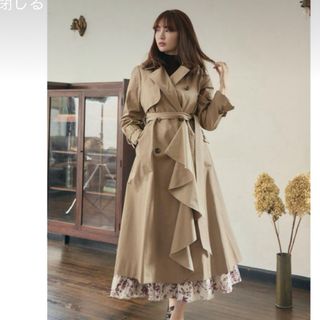 ハーリップトゥ(Her lip to)のherlipto Gaba Ruffled Cotton Trench Coat(トレンチコート)