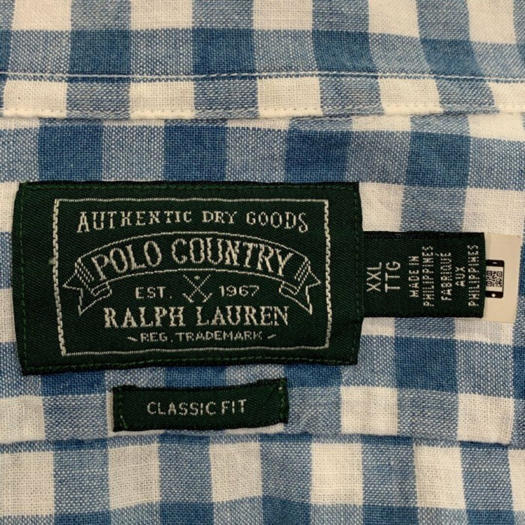 POLO RALPH LAUREN(ポロラルフローレン)のPOLO COUNTRY RALPH LAUREN ポロカントリ－ ラルフローレン ギンガムチェック ワークシャツ Size XXL メンズのトップス(シャツ)の商品写真