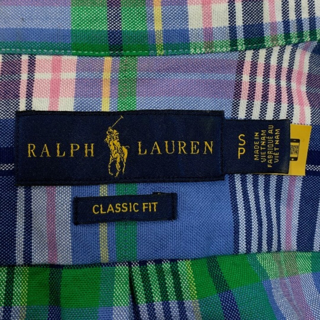 POLO RALPH LAUREN(ポロラルフローレン)のRALPH LAUREN ラルフローレン CLASSIC FIT ボタンダウン チェックシャツ ブルー 現行モデル Size S メンズのトップス(シャツ)の商品写真