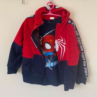 コストコ(コストコ)のスパイダーマン　Tシャツ＆パーカーセット4T(Tシャツ/カットソー)