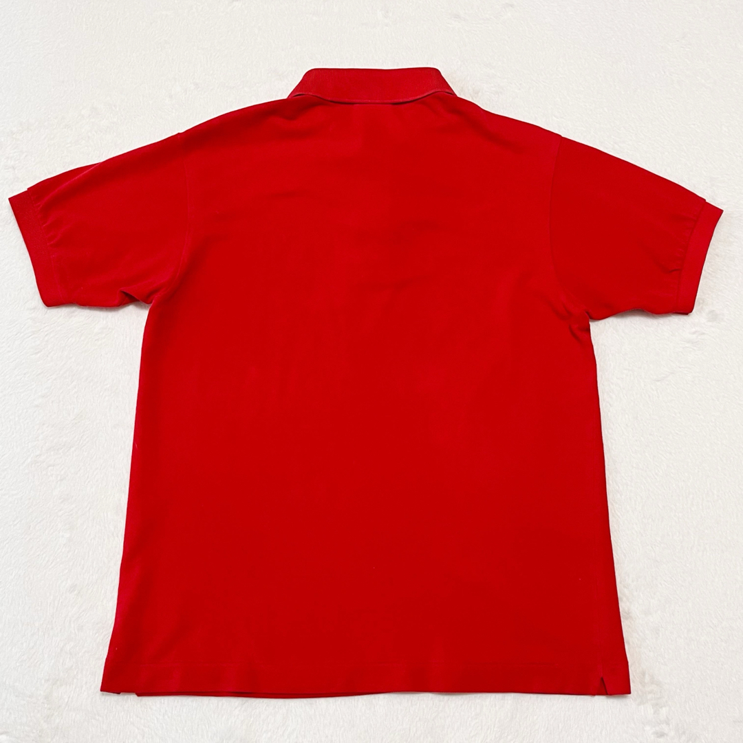 LACOSTE(ラコステ)のラコステLACOSTE 半袖ポロシャツ　トップス　レッド　コットン100%  M メンズのトップス(ポロシャツ)の商品写真