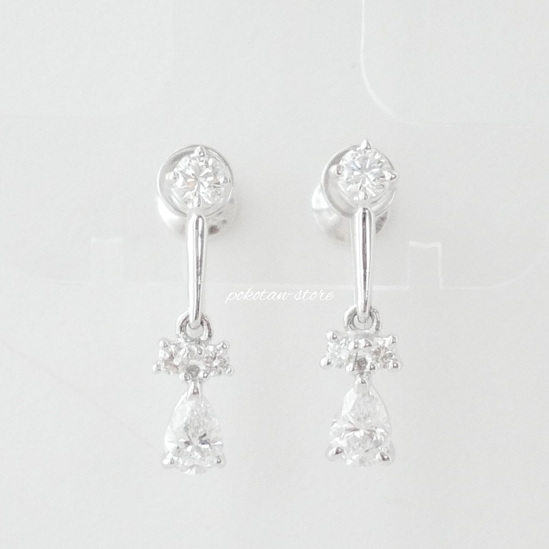 TASAKI(タサキ)の美品【TASAKI】プラチナ  ダイヤモンド  0.86ct　イヤリング レディースのアクセサリー(イヤリング)の商品写真