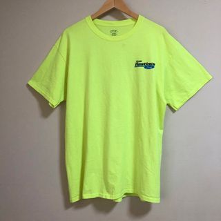 US古着　Tシャツ　イエロー　XLサイズ　蛍光カラー　ビッグサイズ　半袖(Tシャツ/カットソー(半袖/袖なし))