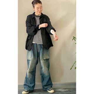 【HERILL / ヘリル】 Nep denim M44 Trousers  2