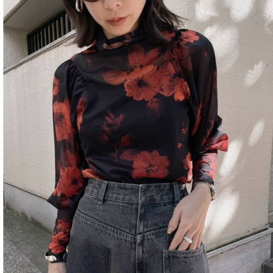 Ameri VINTAGE(アメリヴィンテージ)の【専用】ameri vintage     LIDIA SHEER TOP レディースのトップス(カットソー(長袖/七分))の商品写真