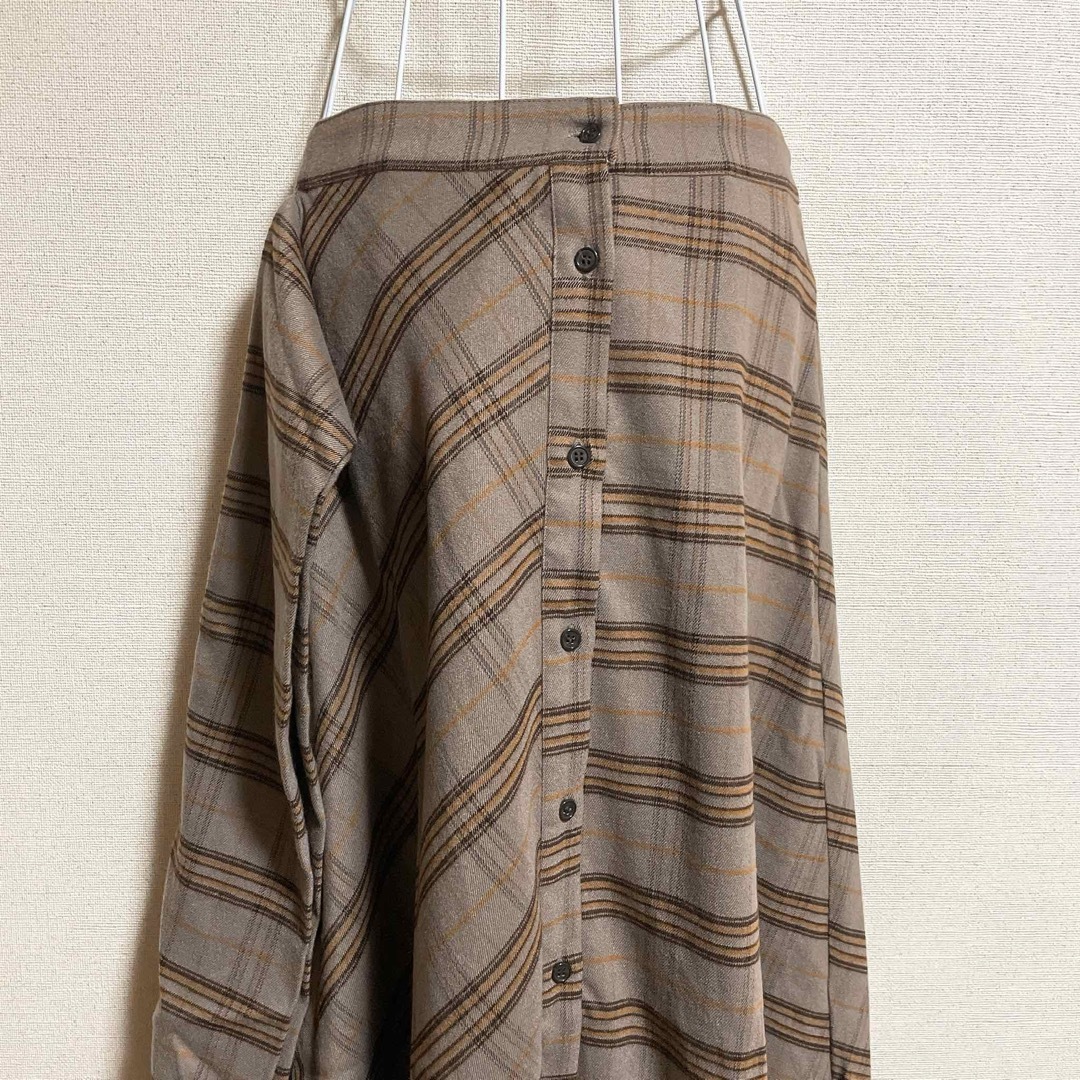 OZOC(オゾック)のOZOC 新品タグ付きMサイズチェック柄Aラインロングスカート レディースのスカート(ロングスカート)の商品写真