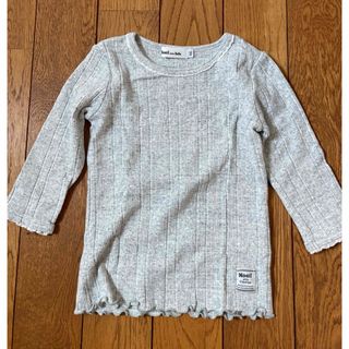 ノイユエームべべ(Noeil aime BeBe)のNoeil mine BeBeノイユエイムベベ   カットソー100cm グレー(Tシャツ/カットソー)