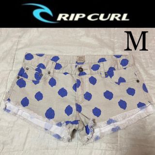 リップカール(Rip Curl)の１回着☆Rip CurlドットデニムショートパンツMロキシーRVCAビラボン(ショートパンツ)