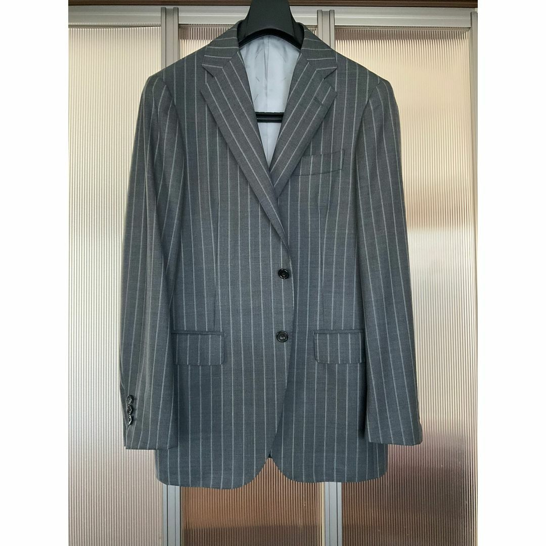 RING JACKET(リングヂャケット)のリングヂャケット×タケオキクチ ストライプスーツ 48～50 日本製 ネクタイ付 メンズのスーツ(セットアップ)の商品写真