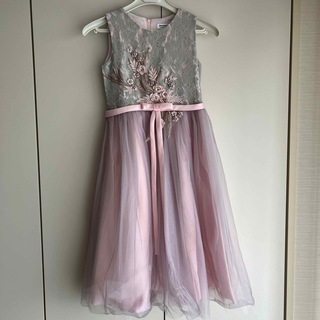 <美品> 子どもドレス　ピンクグレー色 ドレス　150(ドレス/フォーマル)