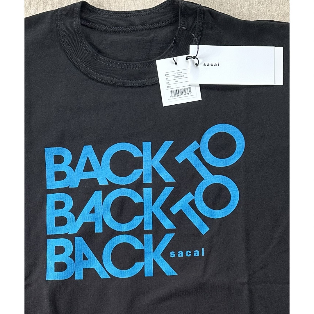 sacai(サカイ)の黒2新品 sacai サカイ メンズ BACK レイヤード ロング Tシャツ  メンズのトップス(スウェット)の商品写真