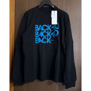 黒2新品 sacai サカイ メンズ BACK レイヤード ロング Tシャツ 