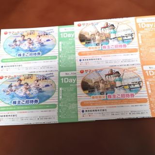 東京都競馬株主優待　東京サマーランド招待券　2セット(遊園地/テーマパーク)