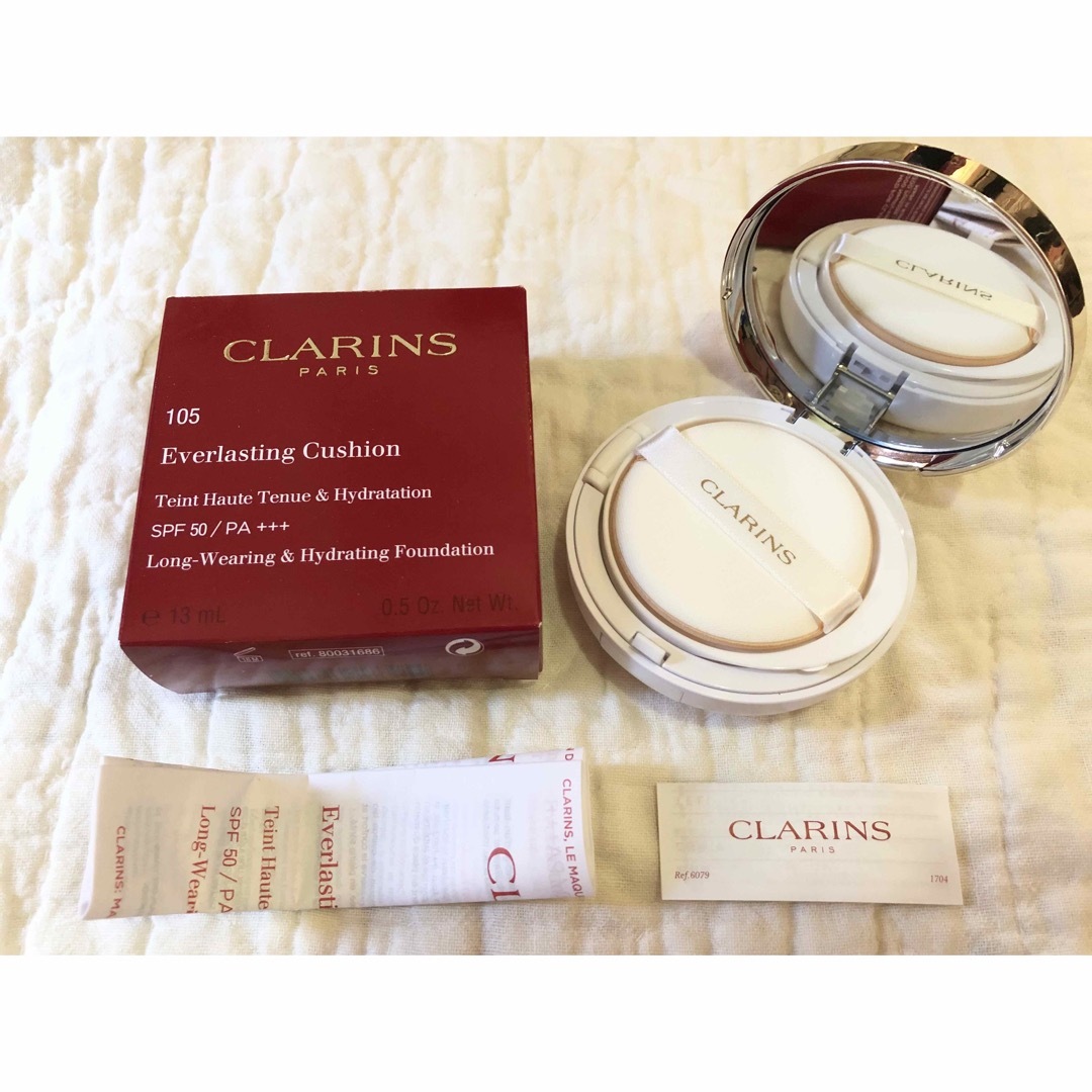 CLARINS(クラランス)の【新品送無❗️】クラランス CLARINS paris クッションファンデ105 コスメ/美容のベースメイク/化粧品(ファンデーション)の商品写真