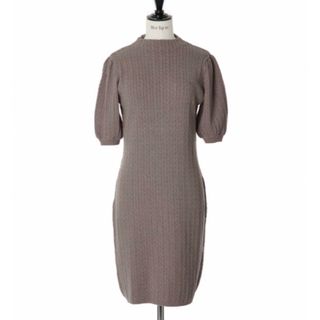 ハーリップトゥ(Her lip to)のherlipto Puff Sleeve Cable Knit Dress(ひざ丈ワンピース)