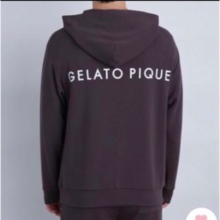 ジェラートピケ(gelato pique)の新品【オンライン限定】HOMMEソフトポンチフーディーM☆ジェラートピケ(ルームウェア)