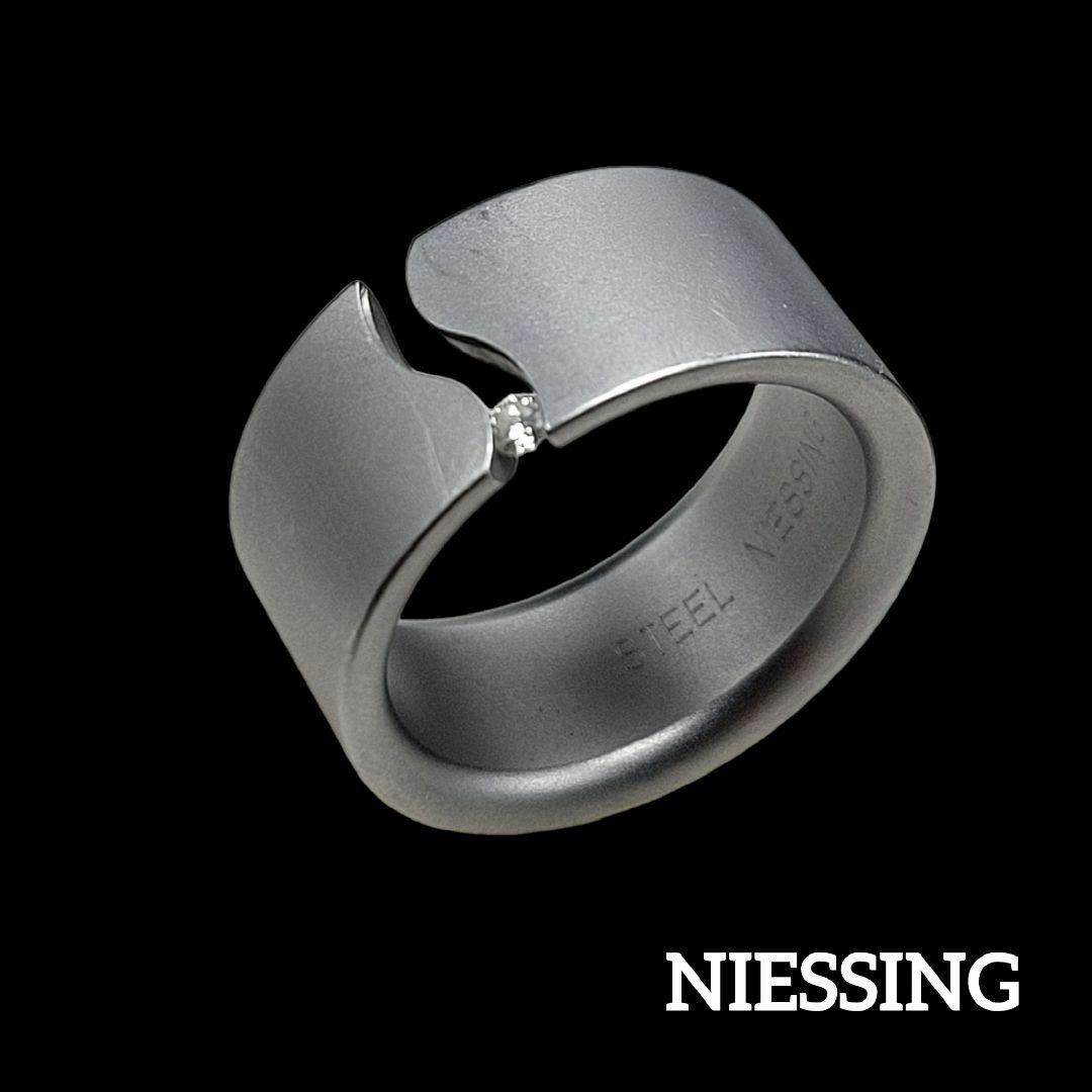 R様 NIESSING リング 25号 メンズ STEEL ストーン メンズのアクセサリー(リング(指輪))の商品写真