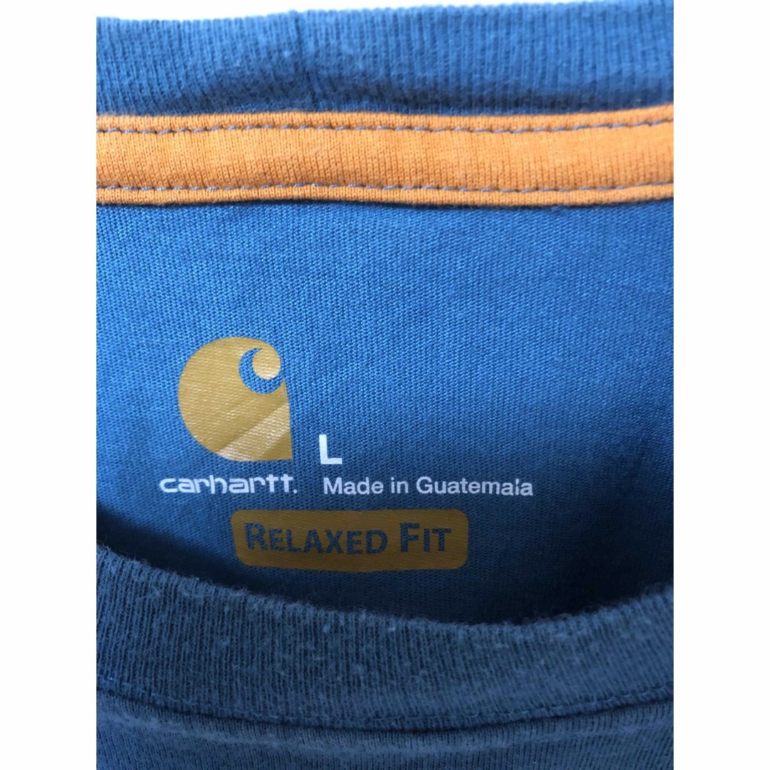 carhartt(カーハート)の【carhartt】カーハート　ワンポイントロゴ　袖ロゴ　tシャツ　Lサイズ メンズのトップス(Tシャツ/カットソー(半袖/袖なし))の商品写真