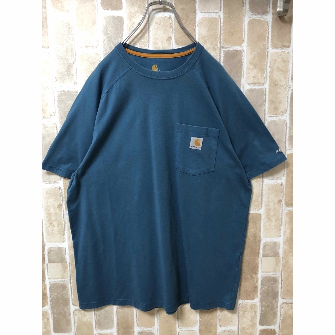 carhartt(カーハート)の【carhartt】カーハート　ワンポイントロゴ　袖ロゴ　tシャツ　Lサイズ メンズのトップス(Tシャツ/カットソー(半袖/袖なし))の商品写真