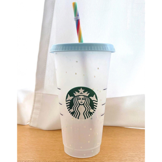 スターバックス(Starbucks)のレア♡海外版スターバックス レインボーカラー リユーザブル コールドカップ(タンブラー)