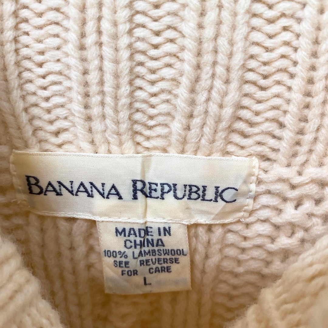 Banana Republic(バナナリパブリック)のバナナリパブリック　ニット　セーター　ケーブル編み　タートルネック　男女兼用　L メンズのトップス(ニット/セーター)の商品写真