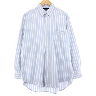 ラルフローレン(Ralph Lauren)の古着 ラルフローレン Ralph Lauren BIG SHIRT 長袖 ボタンダウンストライプシャツ メンズM /eaa431930(シャツ)