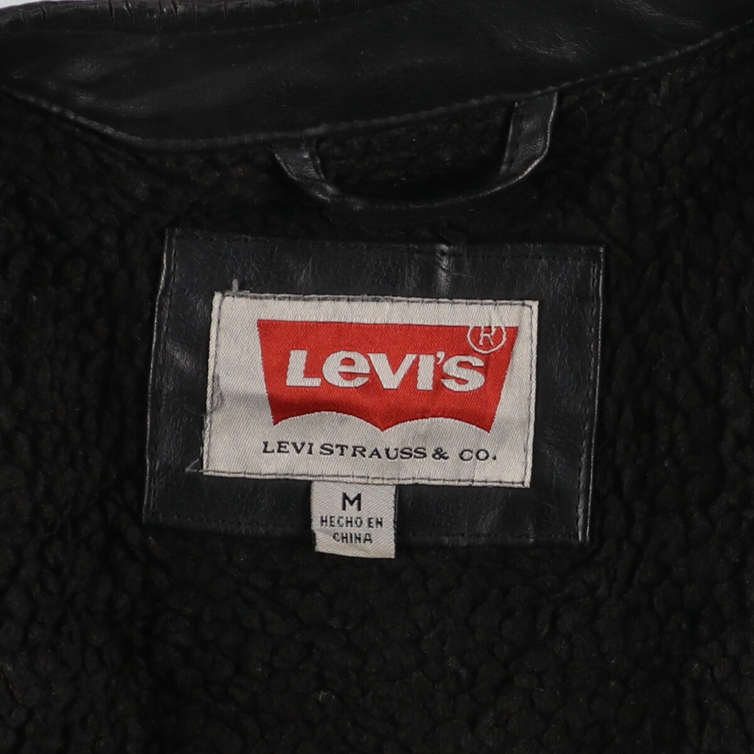 Levi's(リーバイス)の古着 リーバイス Levi's フェイクレザージャケット メンズM /eaa428536 メンズのジャケット/アウター(レザージャケット)の商品写真