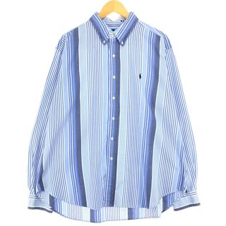 ラルフローレン(Ralph Lauren)の古着 ラルフローレン Ralph Lauren CLASSIC FIT 長袖 ボタンダウンストライプシャツ メンズXXL /eaa431998(シャツ)