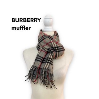 BURBERRY - Burberry バーバリー　マフラー　ストール　ノバチェック　ウール　グレー