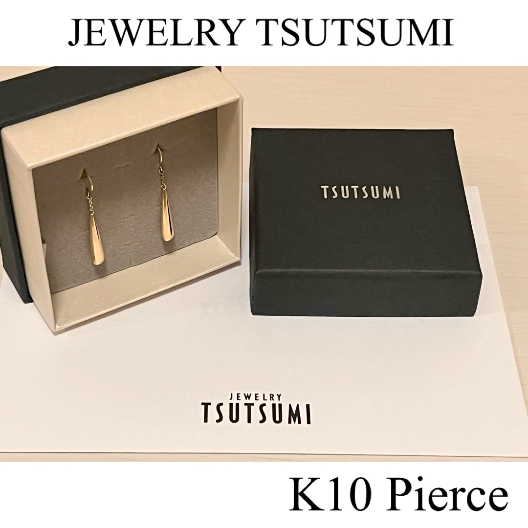 JEWELRY TSUTSUMI(ジュエリーツツミ)のジュエリーツツミ K10 ドロップピアス　超美品 レディースのアクセサリー(ピアス)の商品写真