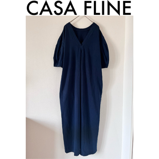 カーサフライン(CASA FLINE)の大人気！【CASA FLINE】タック袖カットソーロングドレス　ワンピース(ロングワンピース/マキシワンピース)