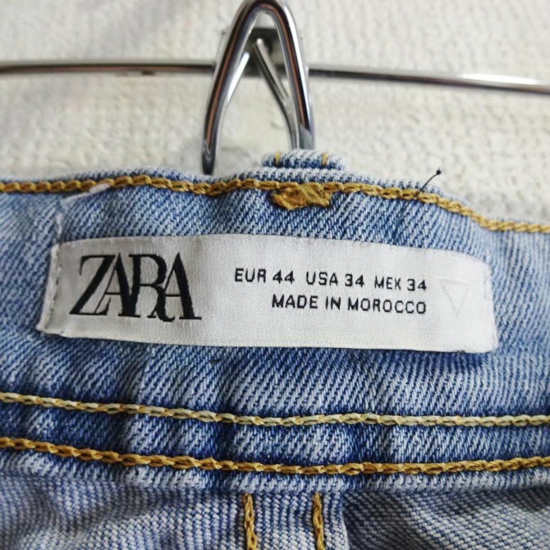 ZARA(ザラ)のZARA　スリムテーパードデニム　W86cm　強ストレッチ　ハイライズ　明青 メンズのパンツ(デニム/ジーンズ)の商品写真