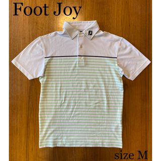 フットジョイ(FootJoy)のフットジョイ ゴルフウェア メンズ ポロシャツ 半袖 サイズM 白 春夏(ウエア)