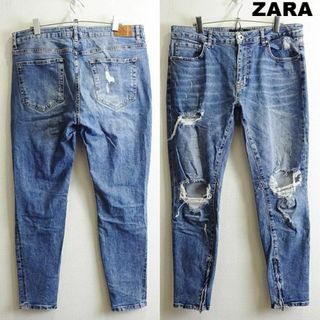 ザラ(ZARA)のZARA MAN　スキニーデニム　W88cm　ストレッチ　サイドジップ　トルコ製(デニム/ジーンズ)