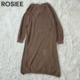 ロージー(ROSIEE)のROSIEE ロージー　日本製　ロング　マキシ　ワンピース　ブラウン(ロングワンピース/マキシワンピース)