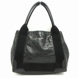 バレンシアガ(Balenciaga)のバレンシアガ ネイビーカバス XS ハンドバッグ レザー 542018 黒(ハンドバッグ)