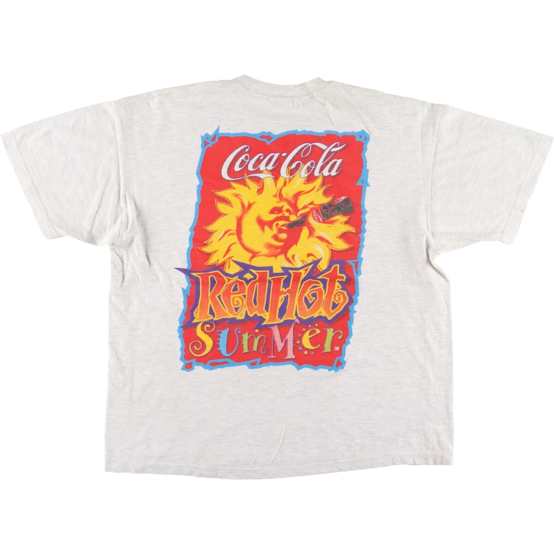 Hanes(ヘインズ)の古着 ヘインズ Hanes COCA-COLA コカコーラ バックプリント アドバタイジングTシャツ メンズXL /eaa435003 メンズのトップス(Tシャツ/カットソー(半袖/袖なし))の商品写真