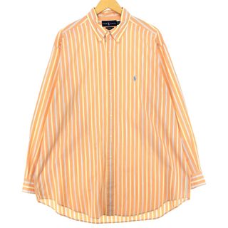 ラルフローレン(Ralph Lauren)の古着 ラルフローレン Ralph Lauren CLASSIC FIT 長袖 ボタンダウンストライプシャツ メンズXL /eaa431950(シャツ)