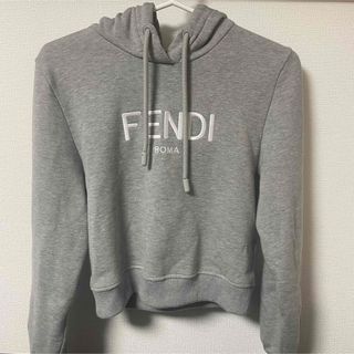 フェンディ(FENDI)のFENDIフェンディコットン×レーヨンパーカーXXSレディースグレーFS7516(パーカー)