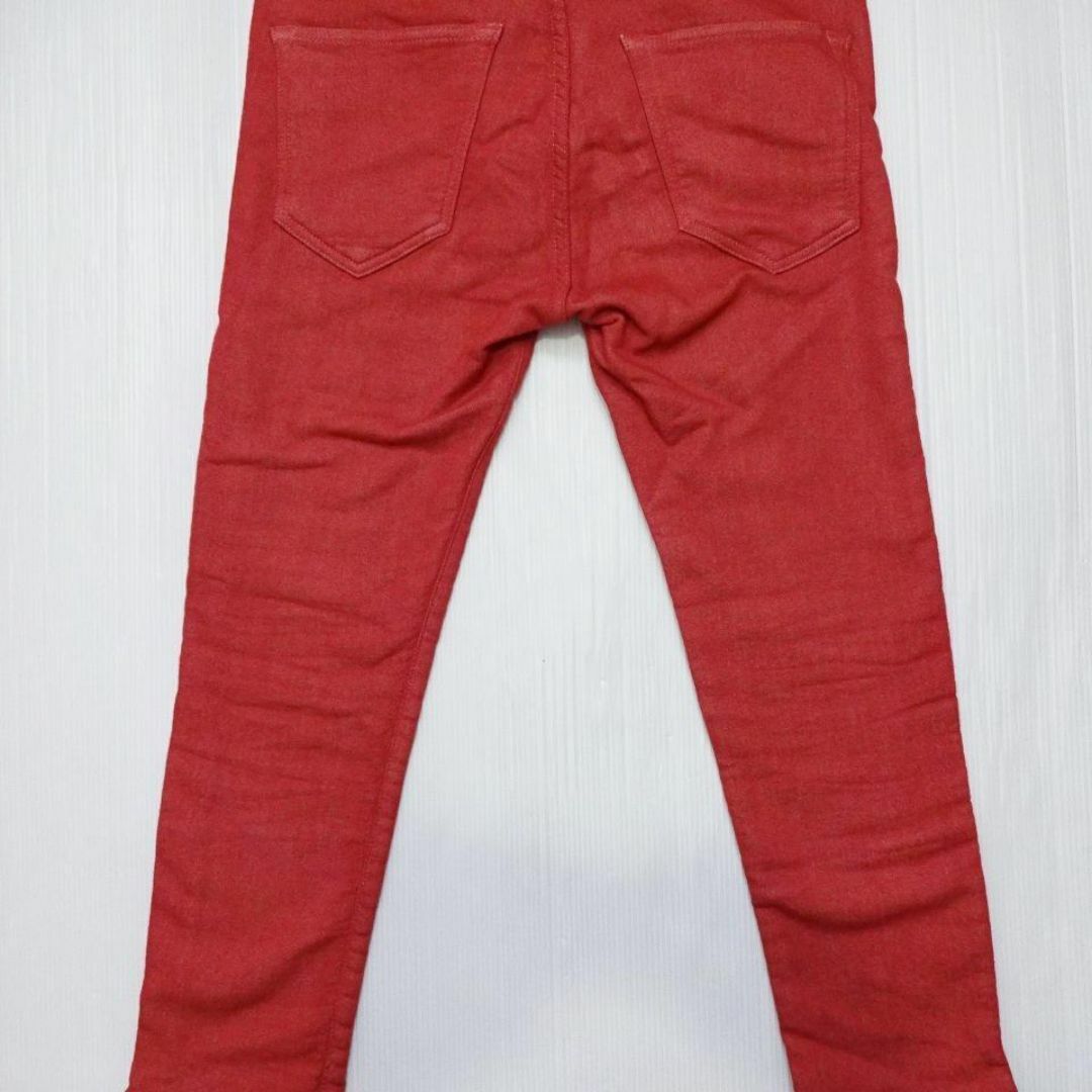Moonage Devilment(ムーンエイジデビルメント)のムーンエイジデビルメント　スウェットスキニー　W79cm　強ストレッチ　清春　赤 メンズのパンツ(デニム/ジーンズ)の商品写真