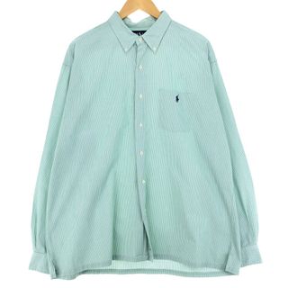 ラルフローレン(Ralph Lauren)の古着 ラルフローレン Ralph Lauren GREGGOR 長袖 ボタンダウンストライプシャツ メンズXL /eaa431949(シャツ)