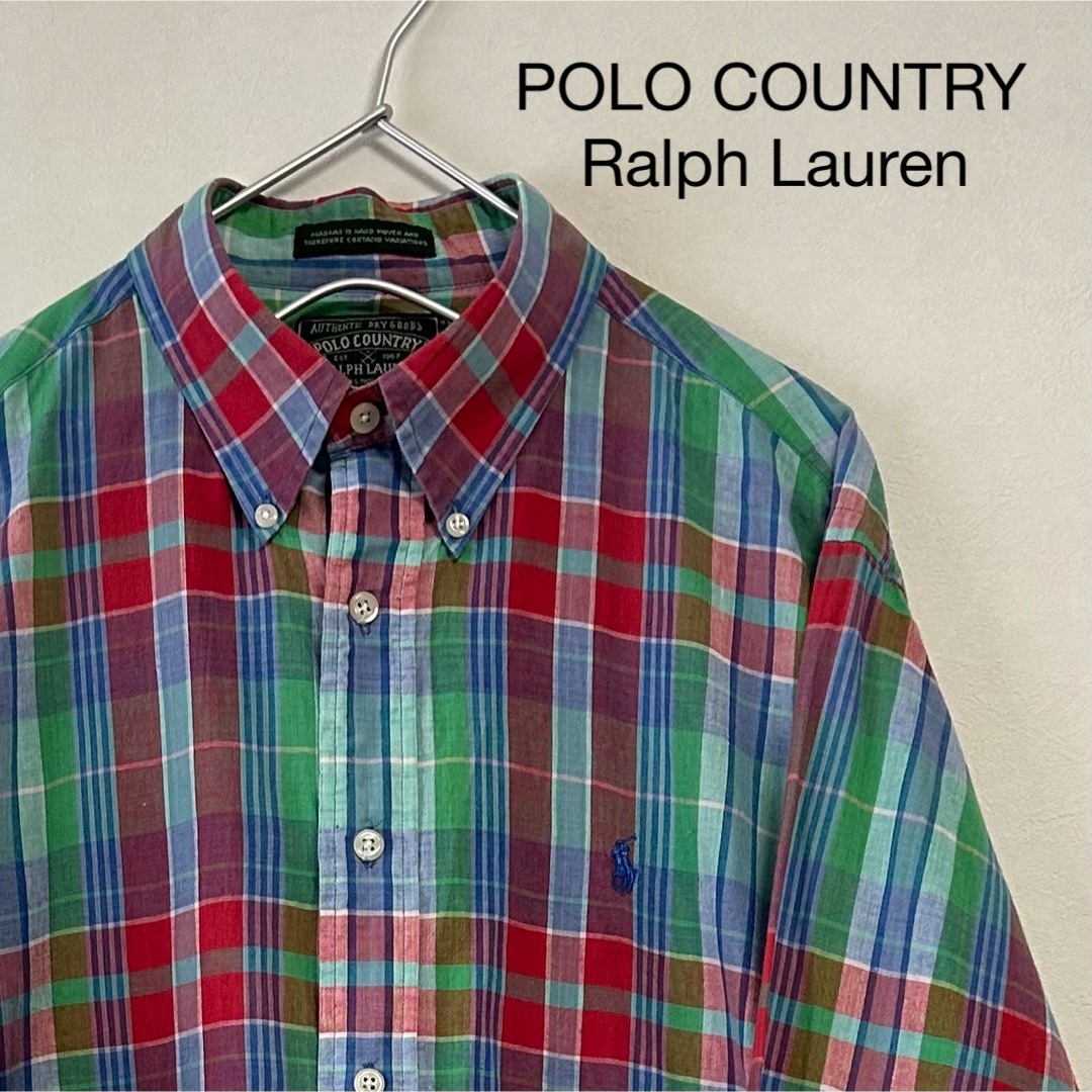 Ralph Lauren(ラルフローレン)の古着 90s Ralph Lauren POLO COUNTRY 長袖BDシャツ メンズのトップス(シャツ)の商品写真