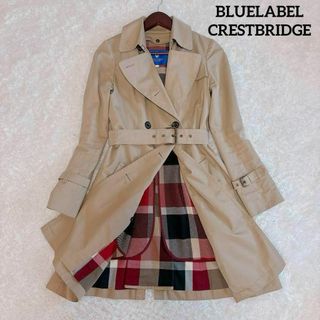 BLUE LABEL CRESTBRIDGE - ブルーレーベルクレストブリッジ トレンチコート チェック ライナー付属 38