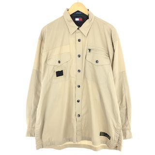 トミーヒルフィガー(TOMMY HILFIGER)の古着 90年代 トミーヒルフィガー TOMMY HILFIGER 長袖 コットンシャツ メンズL ヴィンテージ /eaa431727(シャツ)