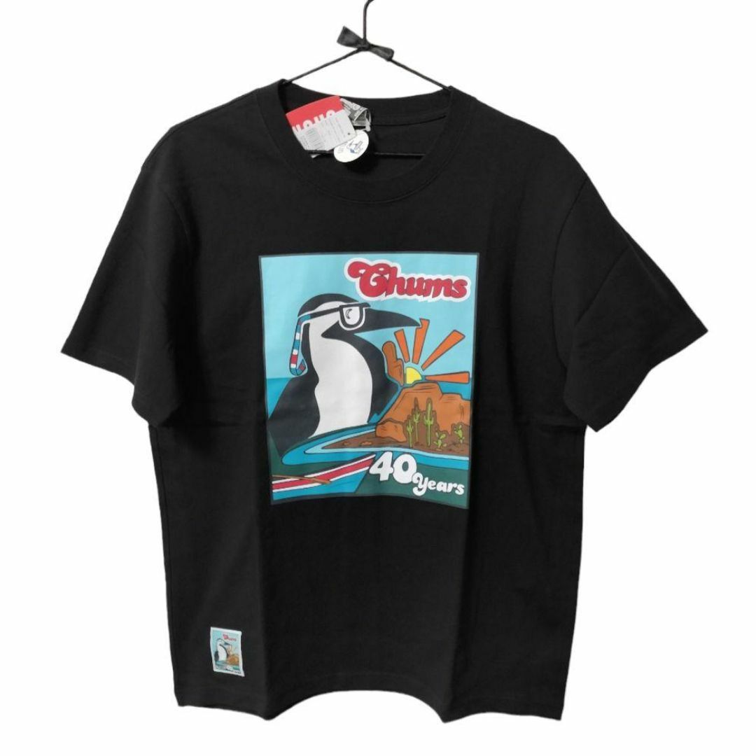 CHUMS(チャムス)の【新品】CHUMS 40 Years T-Shirt Lサイズ 黒 メンズのトップス(Tシャツ/カットソー(半袖/袖なし))の商品写真