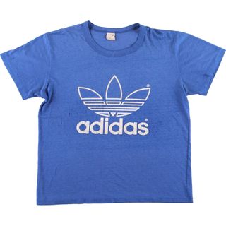 アディダス(adidas)の古着 80年代 アディダス adidas トレフォイルロゴ ロゴプリントTシャツ カナダ製 メンズM ヴィンテージ /eaa428196(Tシャツ/カットソー(半袖/袖なし))