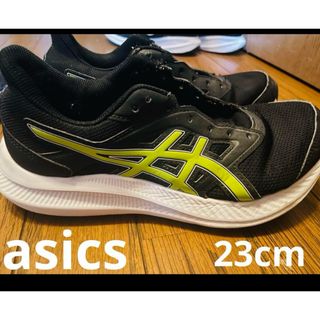 アシックス(asics)の✨asics✨【⠀23cm  】幅広  ブラック グリーンイエロー レディース(スニーカー)