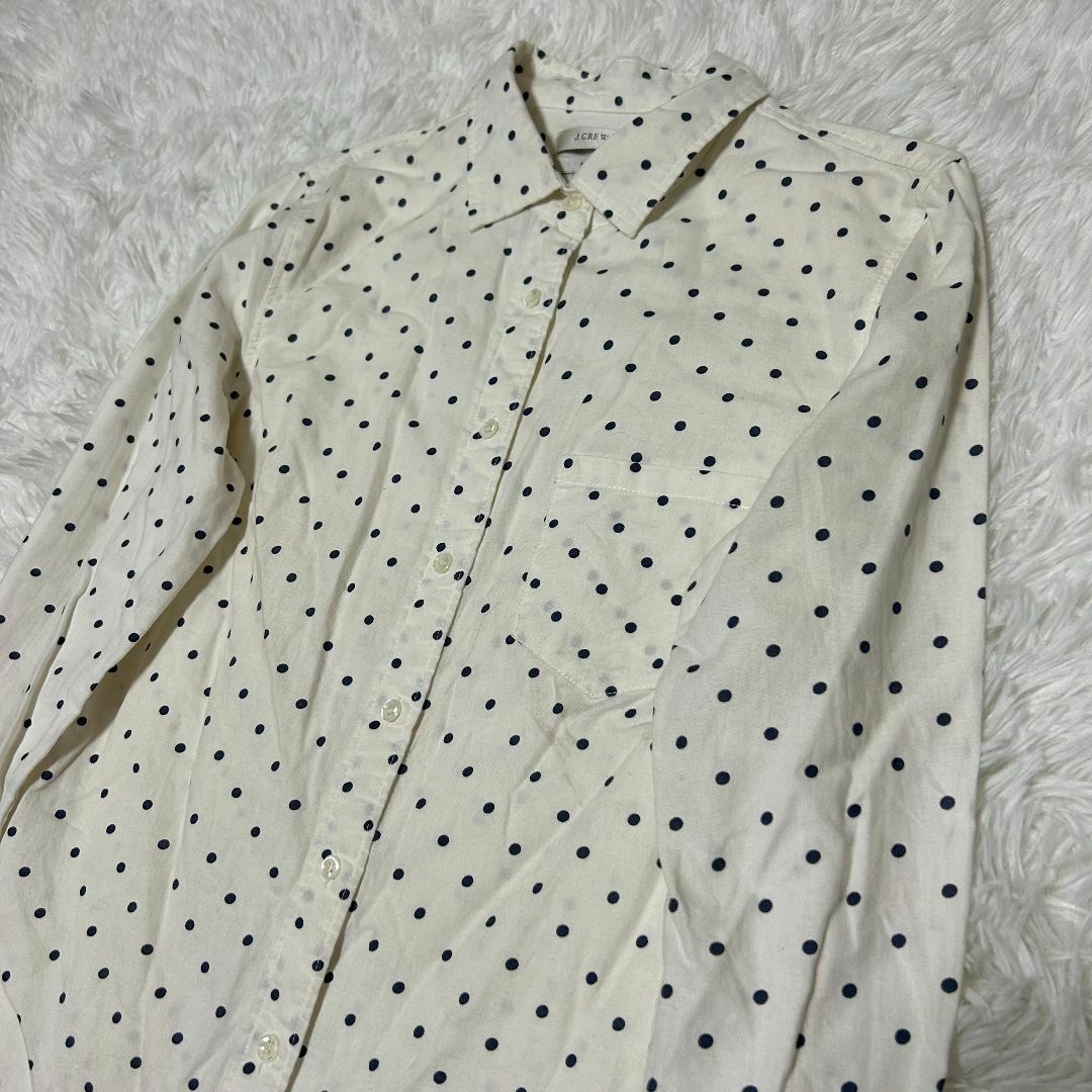 J.Crew(ジェイクルー)の【訳あり美品】 ジェイクルー シャツ 0 ホワイト ドット柄 ✓3363 メンズのトップス(ポロシャツ)の商品写真