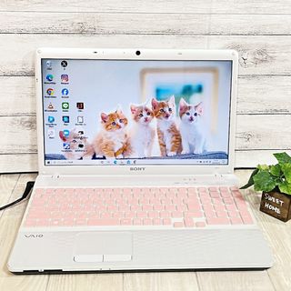 ソニー(SONY)のお洒落なダイヤ柄❤️大容量750GB⭐️カメラ✨SONYのVAIOノートパソコン(ノートPC)